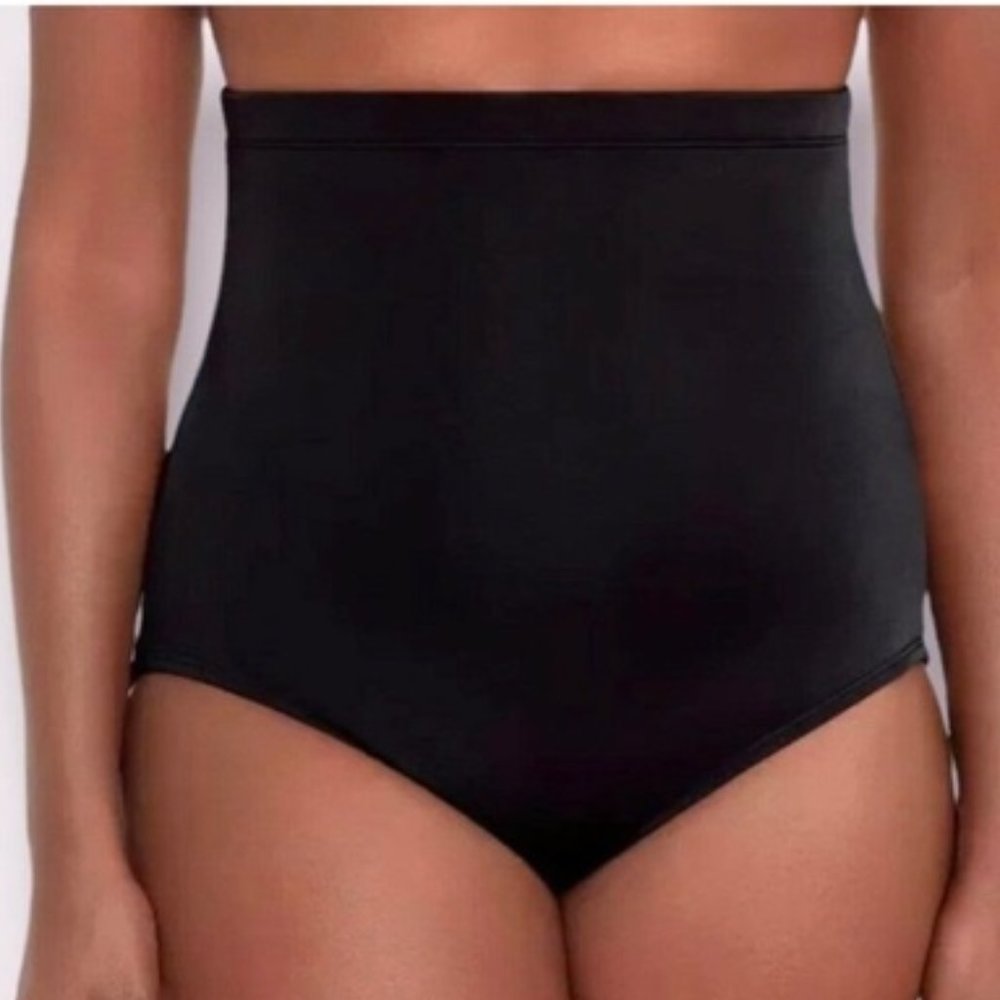 Dreamsuit by Miracle Brands High Waisted Black Tummy Control Swim Bottoms 16